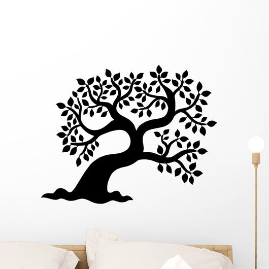 Leafy Tree Silhouette Wall Decal