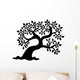 Leafy Tree Silhouette Wall Decal