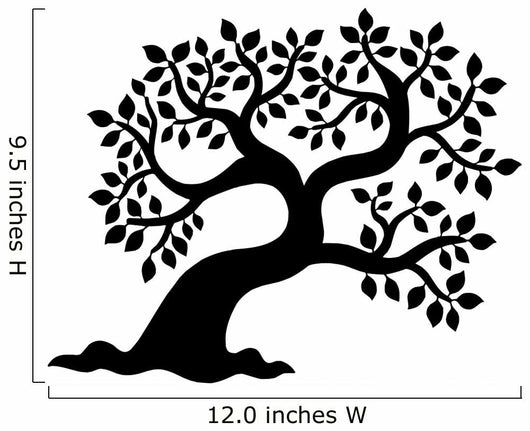 Leafy Tree Silhouette Wall Decal