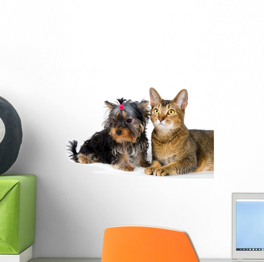 Puppy and Cat Studio Wall Decal Design 2