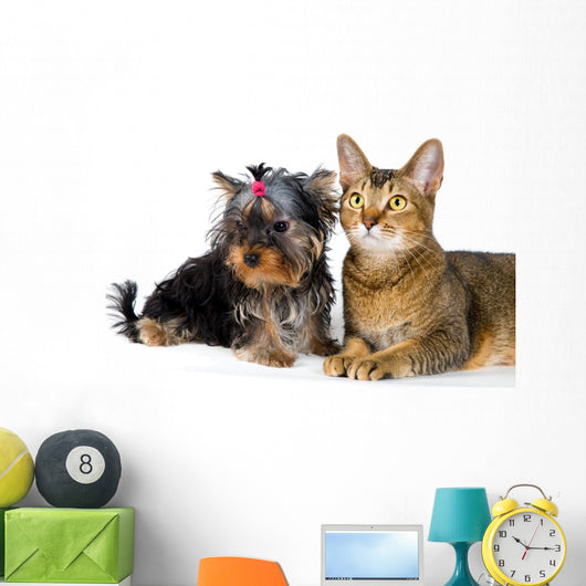 Puppy and Cat Studio Wall Decal Design 2
