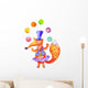 Cartoon Watercolor Funny Fox Wall Decal