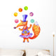 Cartoon Watercolor Funny Fox Wall Decal