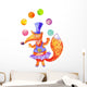 Cartoon Watercolor Funny Fox Wall Decal
