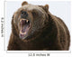 Grizzly Bear Growling Wall Decal