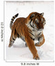 Running Siberian Tiger Wall Decal