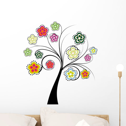 Retro Tree Wall Decal