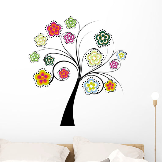 Retro Tree Wall Decal