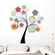 Retro Tree Wall Decal