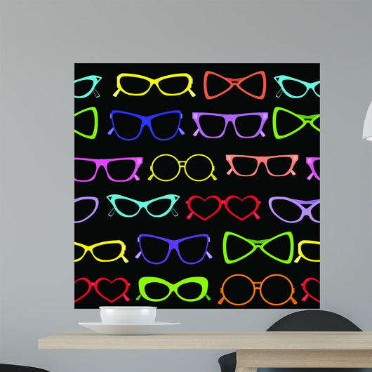 Seamless Solar Glasses Vector Wall Decal