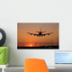 Sunset Jet Landing Wall Decal Design 2