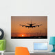 Sunset Jet Landing Wall Decal Design 2