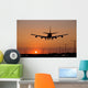 Sunset Jet Landing Wall Decal Design 2