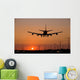 Sunset Jet Landing Wall Decal Design 2