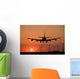 Sunset Jet Landing Wall Decal Design 1