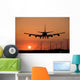 Sunset Jet Landing Wall Decal Design 1