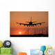 Sunset Jet Landing Wall Decal Design 1