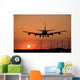 Sunset Jet Landing Wall Decal Design 1