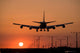 Sunset Jet Landing Wall Decal Design 1