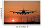 Sunset Jet Landing Wall Decal Design 1