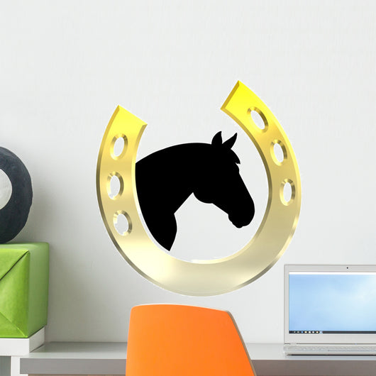 Horse Gold Wall Decal