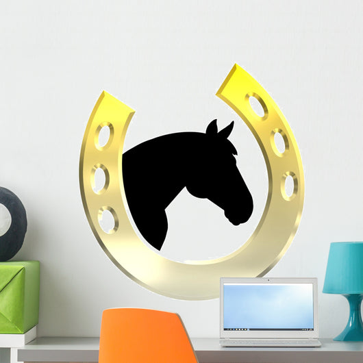 Horse Gold Wall Decal
