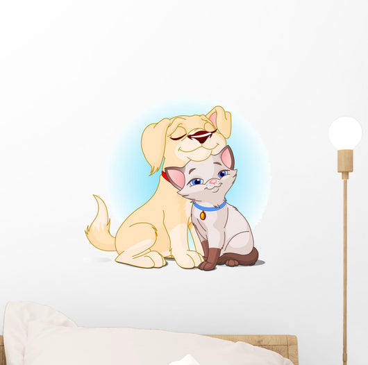 Doggy and Puppy Bff Wall Decal