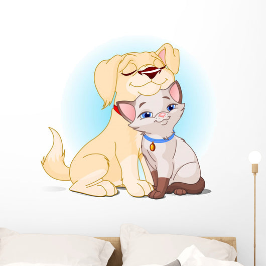 Doggy and Puppy Bff Wall Decal