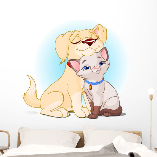 Doggy and Puppy Bff Wall Decal