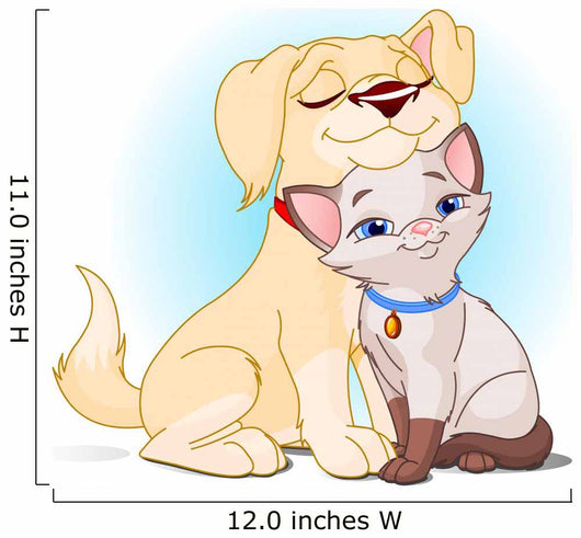 Doggy and Puppy Bff Wall Decal