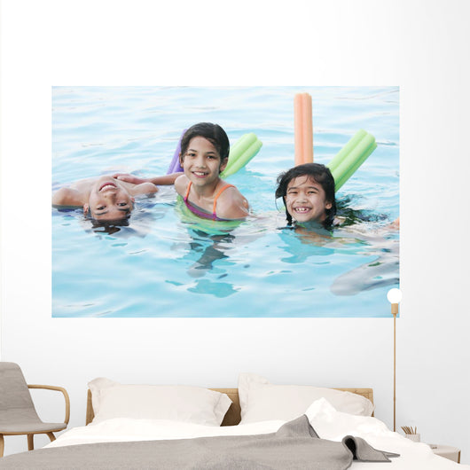 Kids Swimming Wall Decal