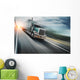 American Truck Speeding Freeway Wall Decal