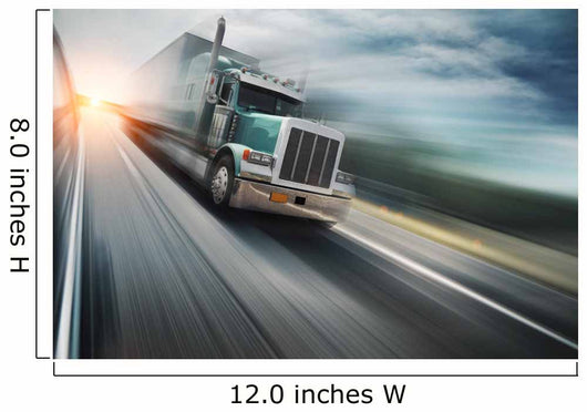 American Truck Speeding Freeway Wall Decal