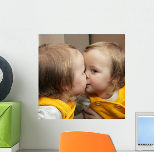 Child behind Mirror Wall Decal