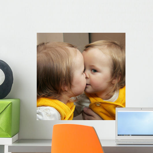 Child behind Mirror Wall Decal