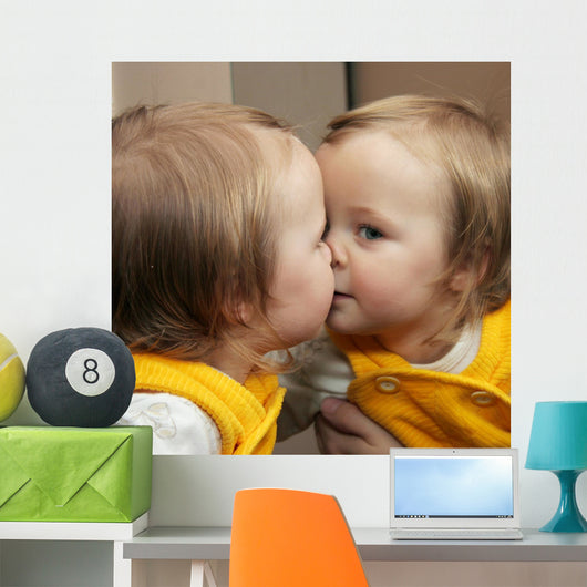 Child behind Mirror Wall Decal