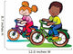 Nice Girl and Boy on the Bikes Wall Decal
