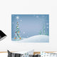 Holiday Tree Snowy Wall Decal