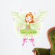 Cute Green Fairy Ballerina Wall Decal