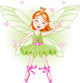 Cute Green Fairy Ballerina Wall Decal
