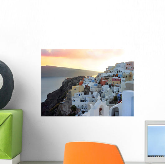 Santorini Sunset Wall Decal