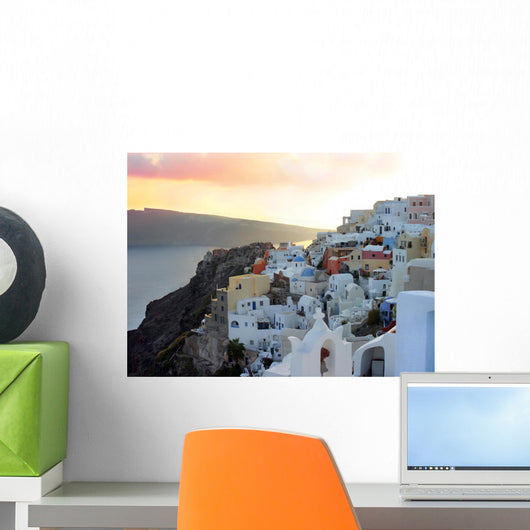 Santorini Sunset Wall Decal