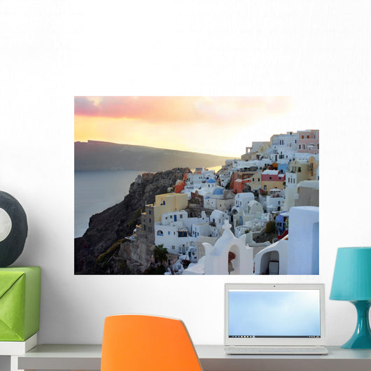Santorini Sunset Wall Decal