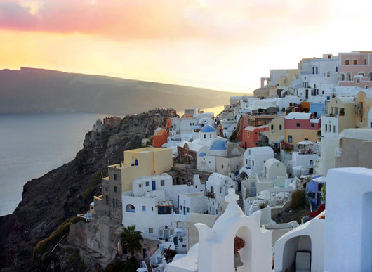 Santorini Sunset Wall Decal