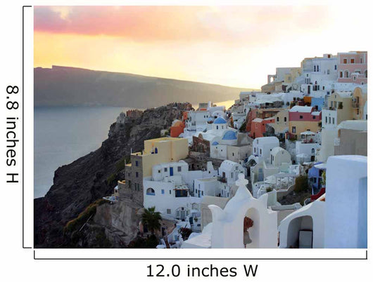 Santorini Sunset Wall Decal