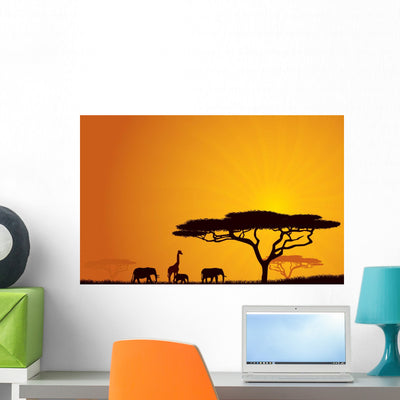 Afracan Wall Decal shown on a wall
