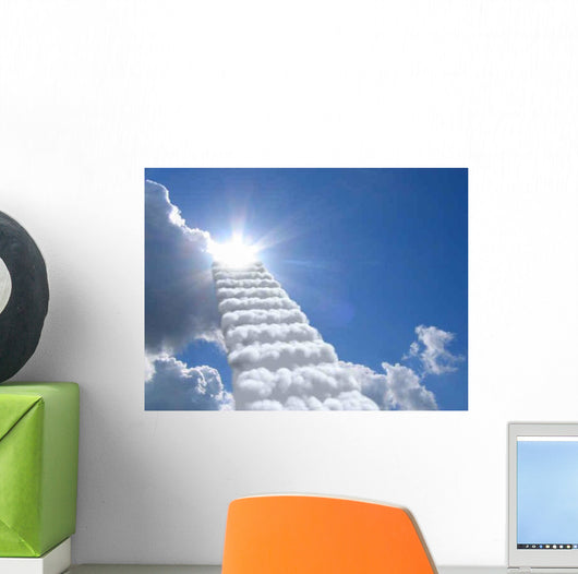 Stairs Sky Clouds Concept Wall Decal Design 2