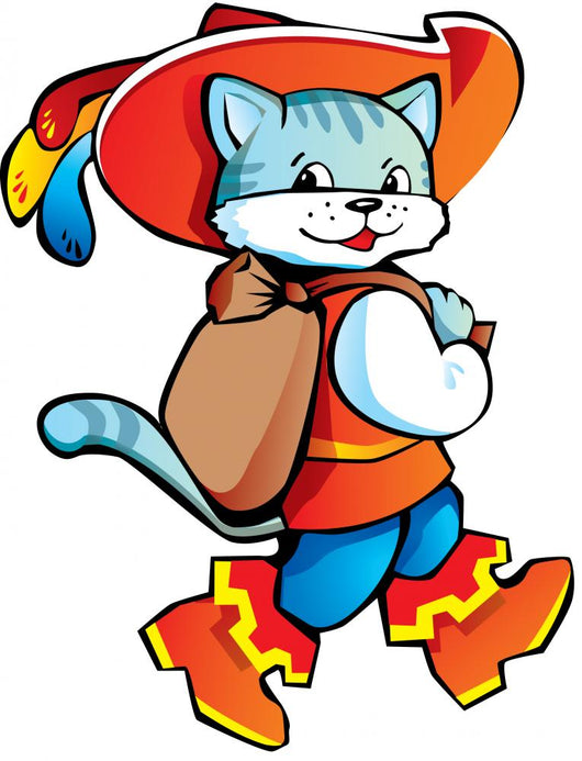 Happy Puss Boots Wall Decal