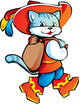 Happy Puss Boots Wall Decal