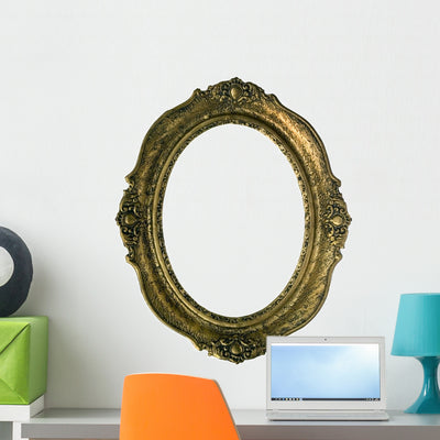 Golden Frame Wall Decal shown on a wall